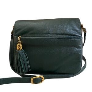 Vintage Toni genuine leather green crossbody bag